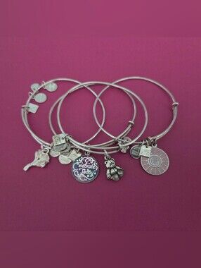 ALEX AND ANI Flowers, Teddy Bear & Sunshine Charm Bracelets / Bangles